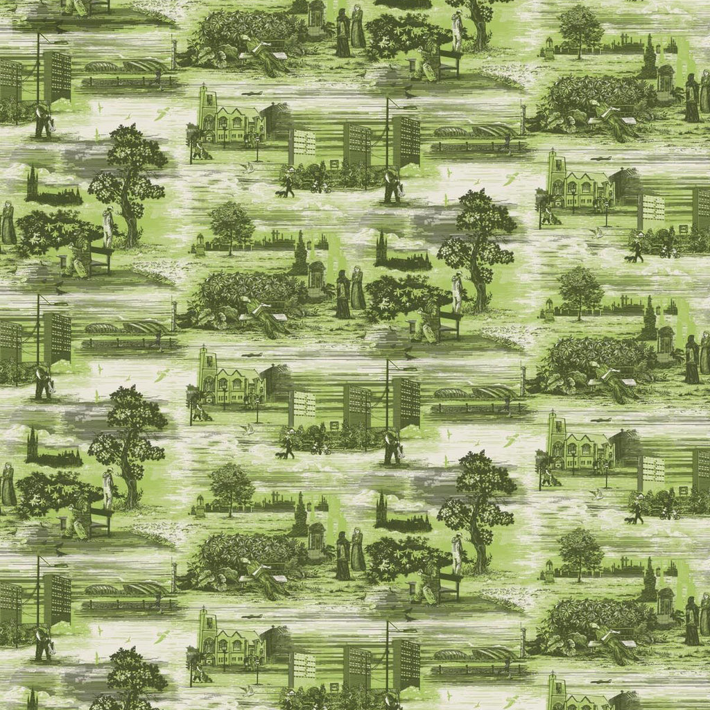 Timorous Beasties 'Glasgow Toile' Wallpaper Green