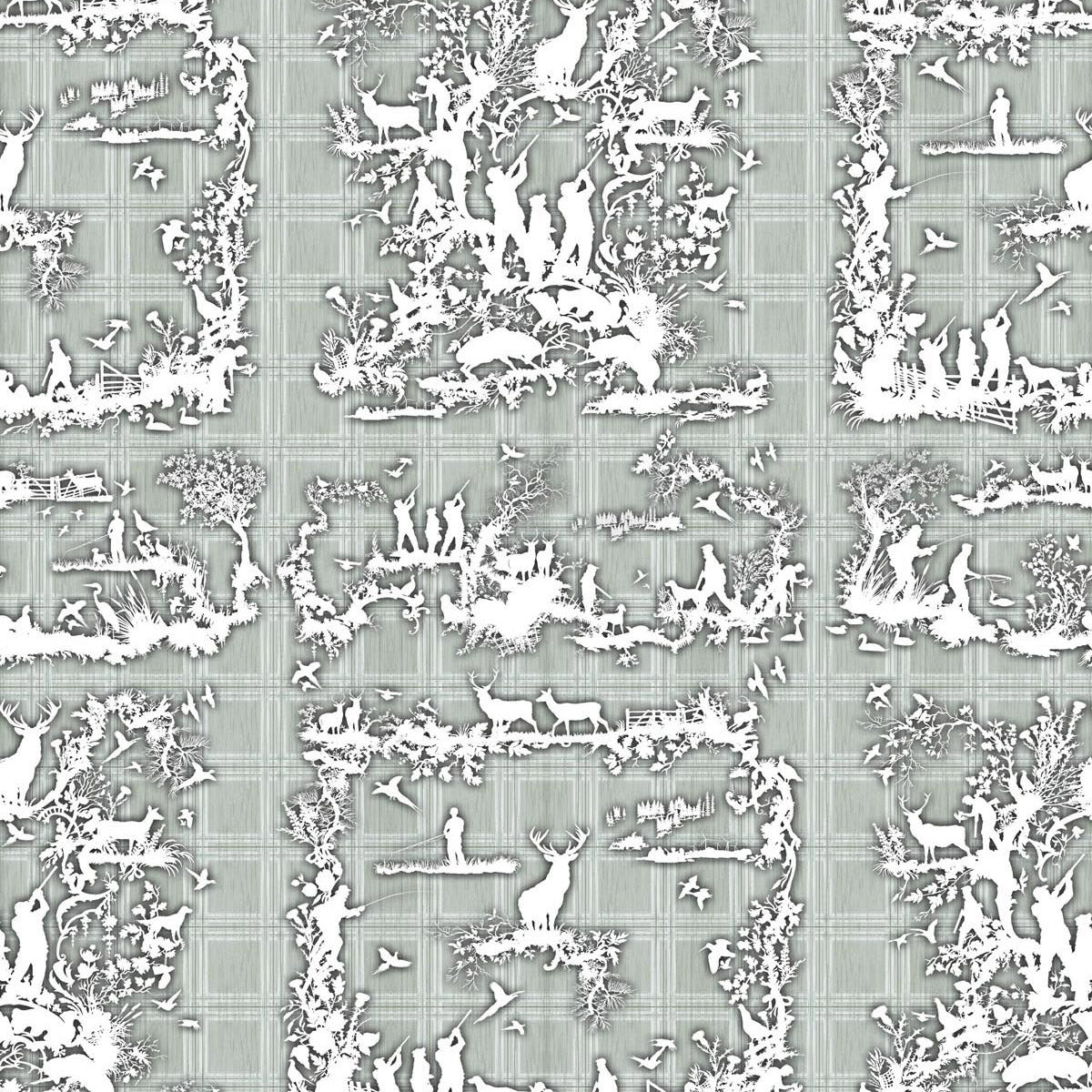 Timorous Beasties 'Glorious Twelfth' Wallpaper Grey