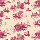 Timorous Beasties 'London Toile' Wallpaper Red & Pink on Cream