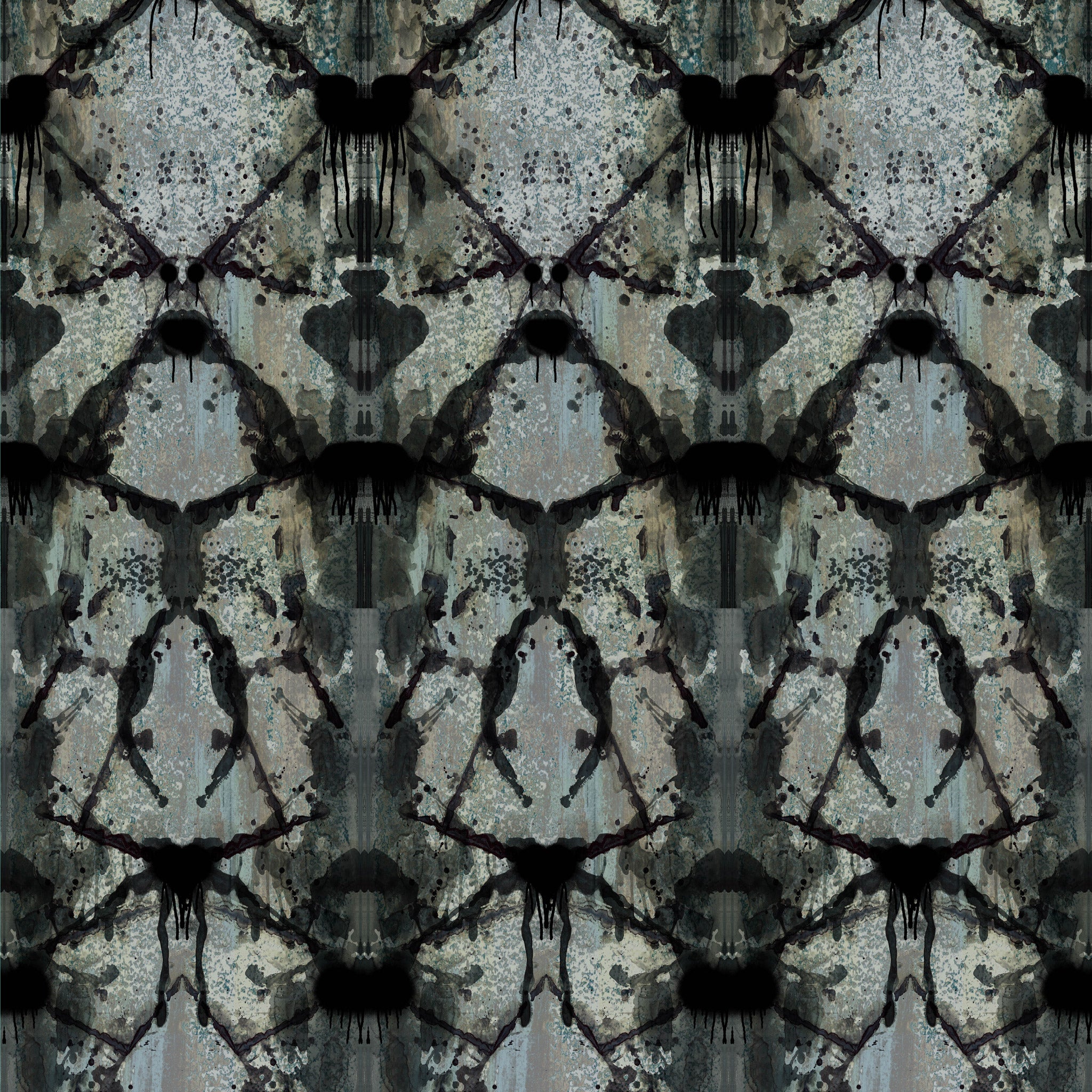 Timorous Beasties Rorschach Diamond Panel Wallpaper 3 Drops