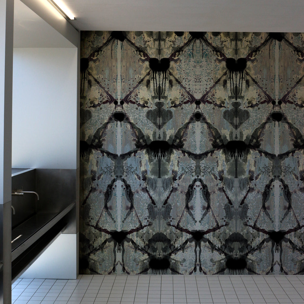 Timorous Beasties Rorschach Diamond Panel Wallpaper Roomset
