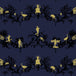 Timorous Beasties 'Shuiping De Pillement' Velvet Fabric Navy