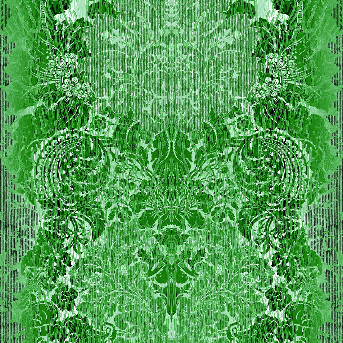 Timorous Beasties 'Studio Damask' Wallpaper Turquoise Green