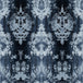Timorous Beasties 'Temples in The Sky' Velvet Fabric Blue
