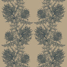 Timorous Beasties Thistle Fabric Navy Blue