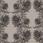 Timorous Beasties 'Thistle' Wallpaper Black on Stone