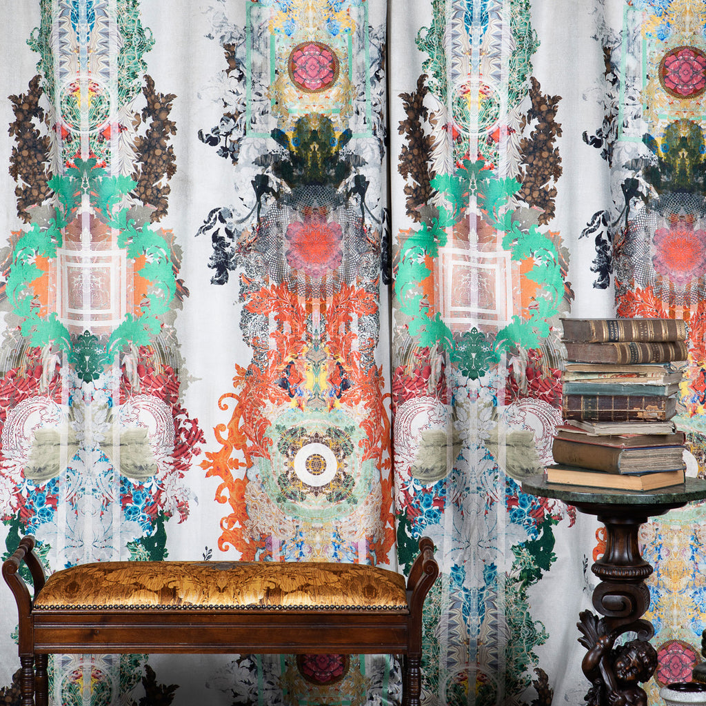 Timorous Beasties 'Totem Damask' Velvet Fabric Curtains