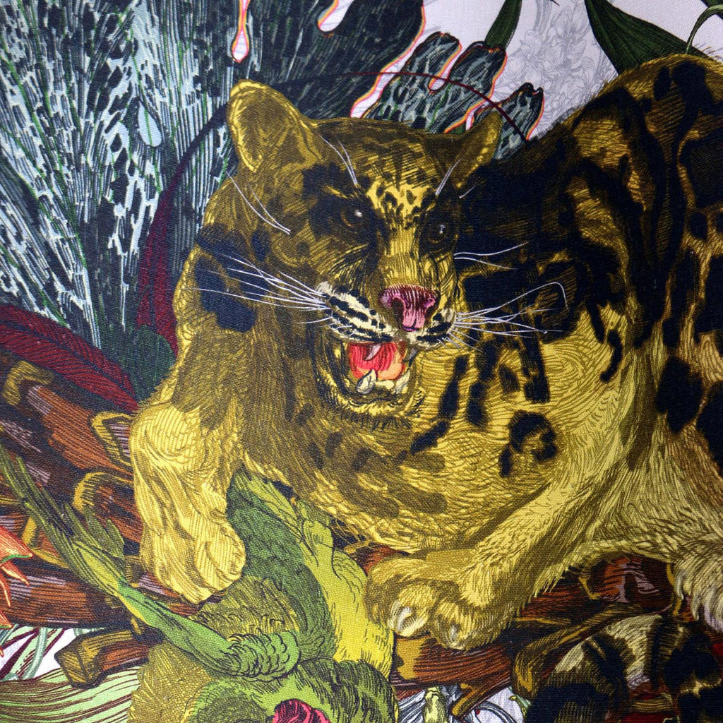 Timorous Beasties Tropical Clouded Leopard Fabric Close Up