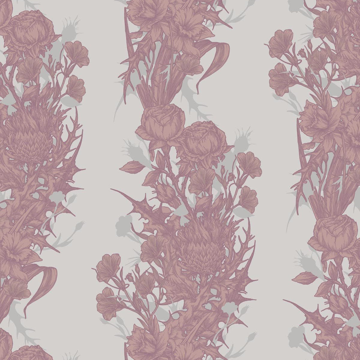 Timorous Beasties Union Wallpaper Dusty Pink