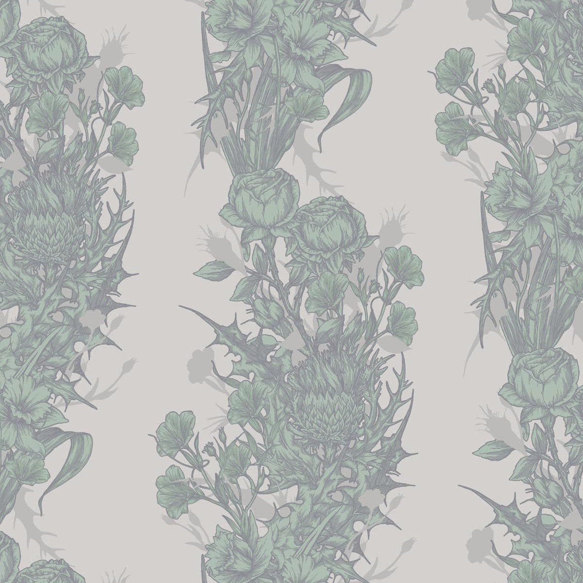 Timorous Beasties Union Wallpaper Sea Green