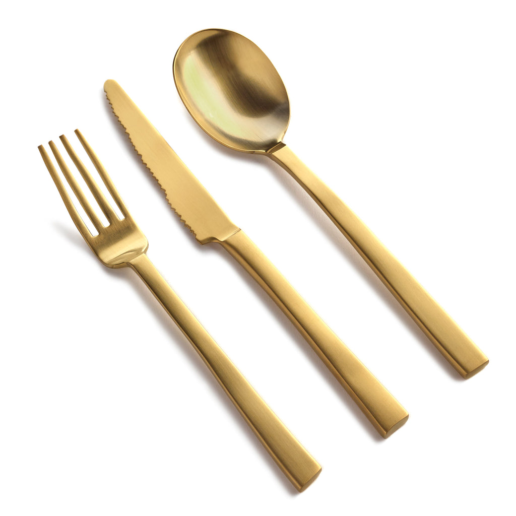 Valerie Objects 'Desert Cutlery' by Maarten Baas (12 Piece Set) Brass