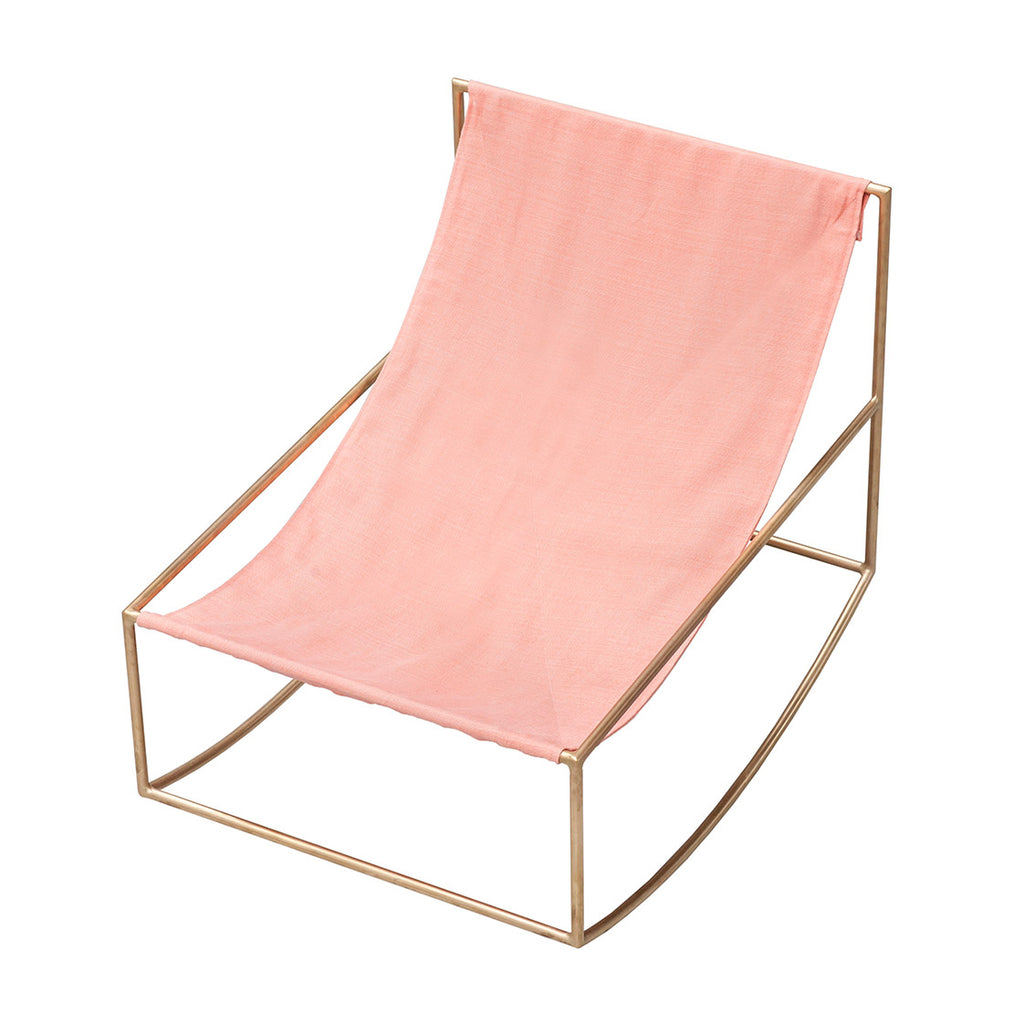 Valerie Objects 'Rocking Chair' by Muller van Severen Brass/Pink
