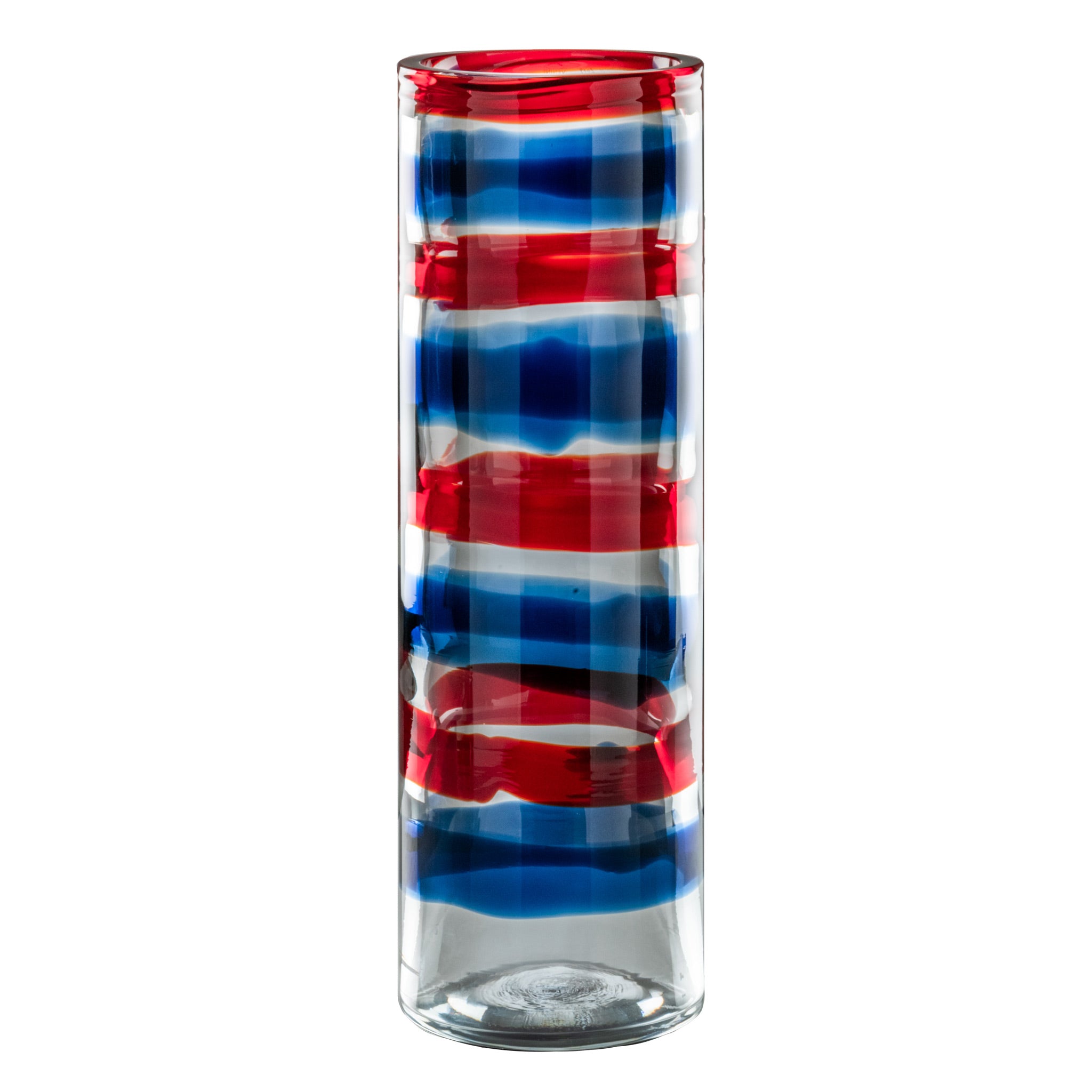 Venini 'Anelli' Vase Marine Blue/Red