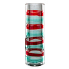 Venini 'Anelli' Vase Mint Green/Red