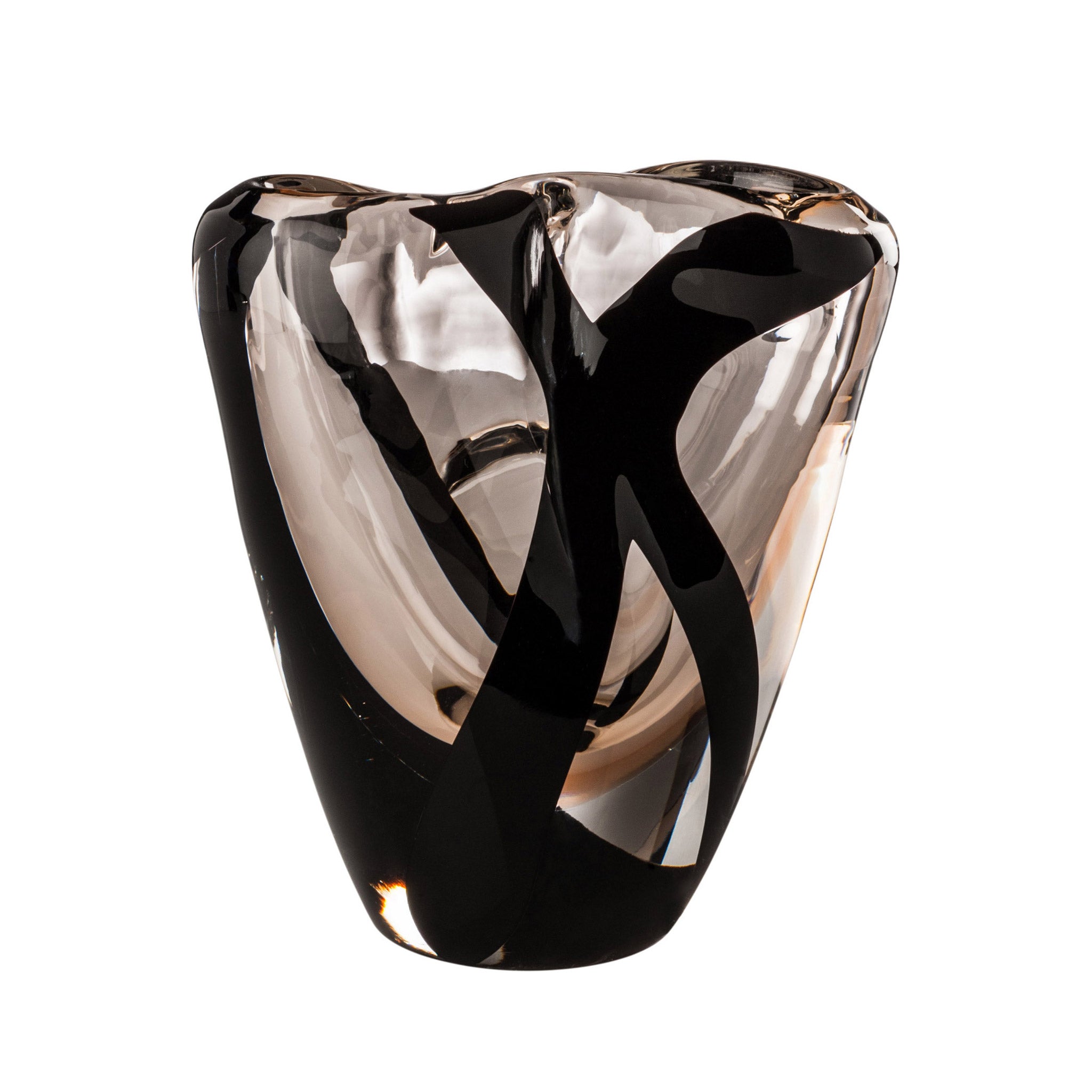 Venini 'Black 'Belt Otto Vase' by Peter Marino - Medium Light Pink