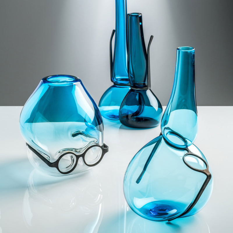 Venini Where Are My Glasses - Single Lens Vase by Ron Arad Aquamarine Group