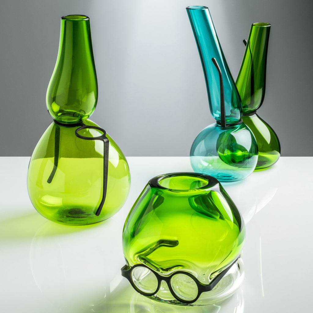 Venini Where Are My Glasses - Single Lens Vase Grass Green Group