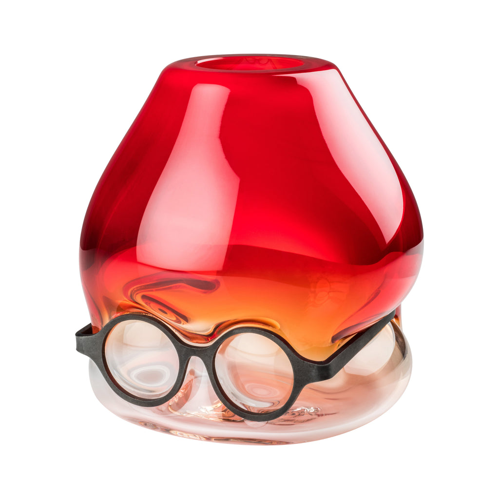 Venini Where Are My Glasses - Under Vase by Ron Arad Red